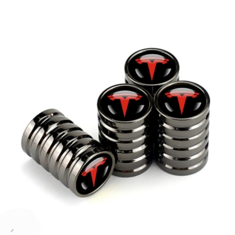 Tesla Black Valve Stem Caps - Picture 5 of 6